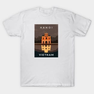 Hanoi, Vietnam. Retro travel poster T-Shirt